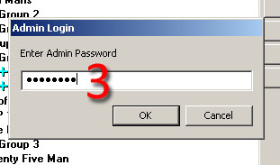 Enter admin pass