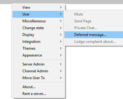 Deferred Message Selection